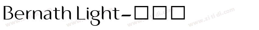 Bernath Light字体转换